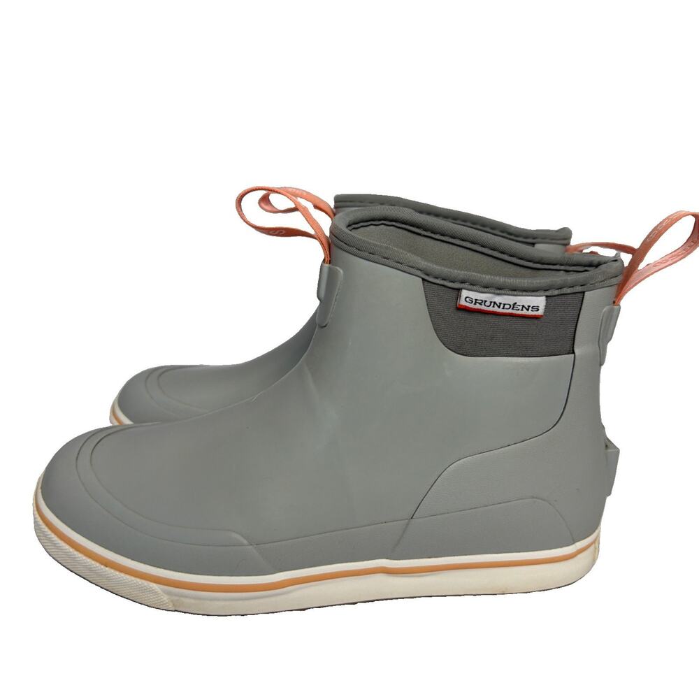 Grundens Women's Deck-Boss Ankle Boot 60011-058 Gray, Size 9